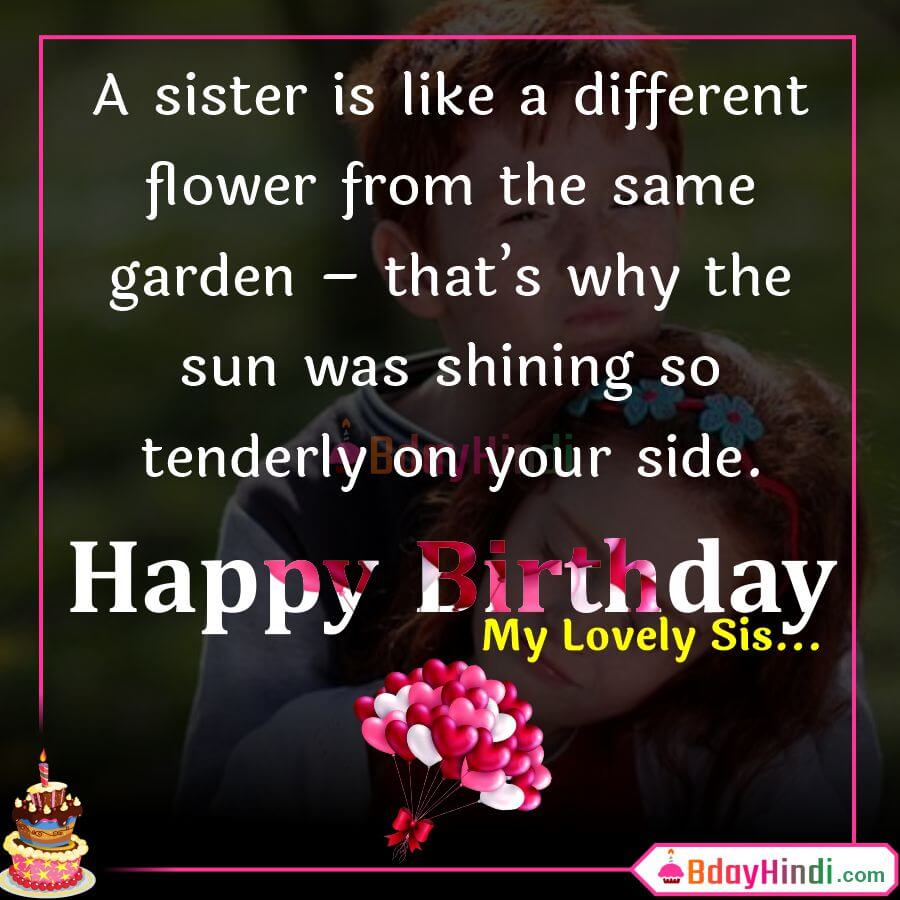 Birthday Wishes For Sister in English
