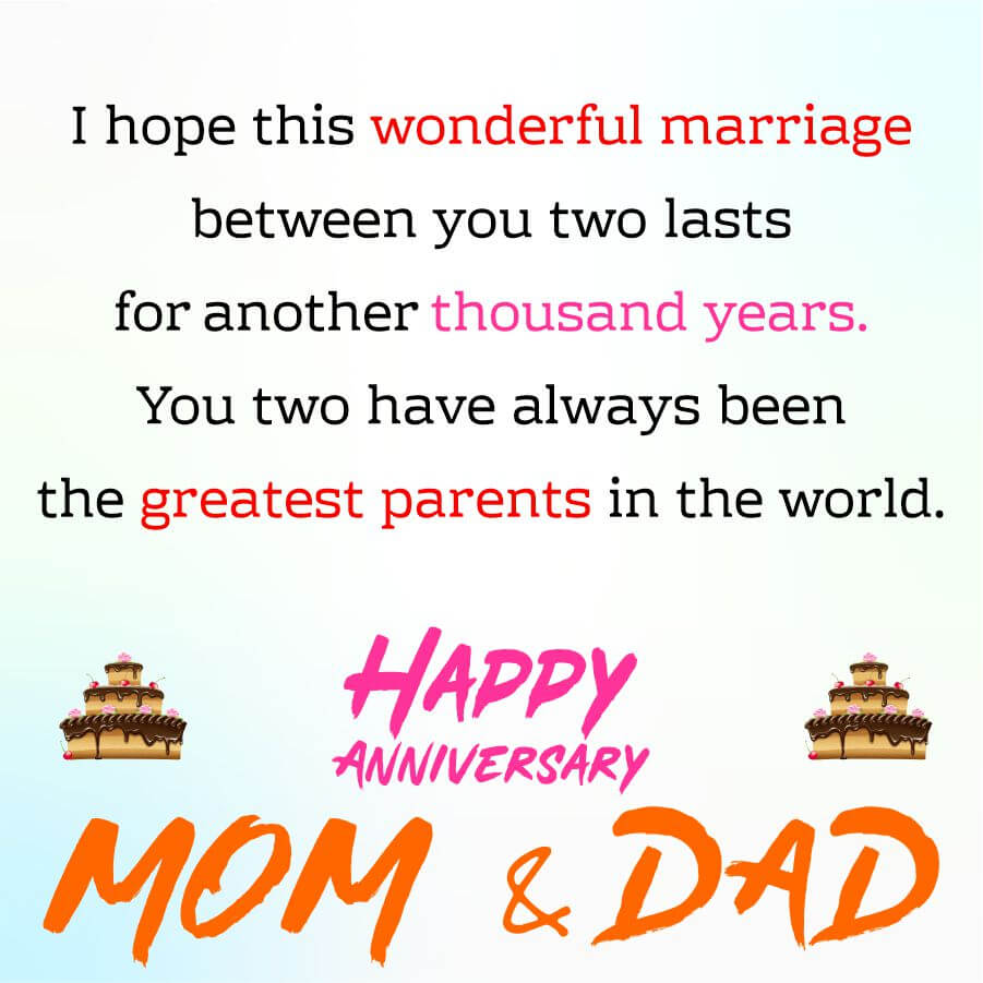 Superb Heart Touching Anniversary Wishes and Status for MOM and DAD